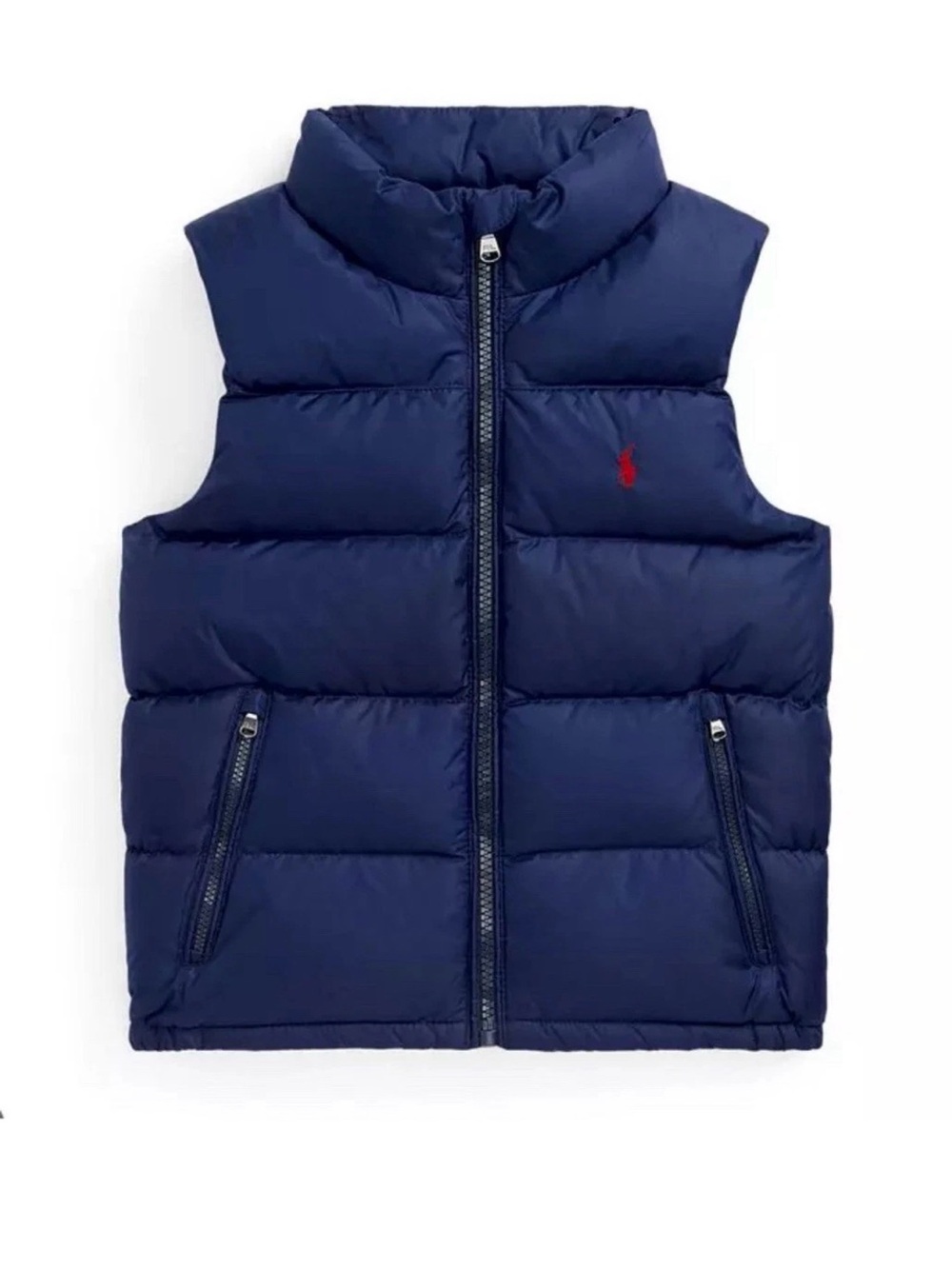 Polo Ralph Lauren Boys Quilted Down Puffer Vest Navy M 10-12 NWT